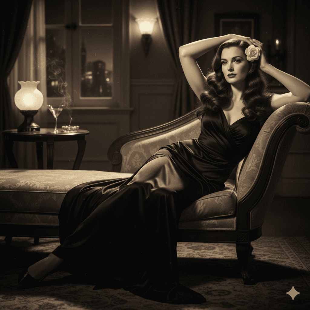 Femme Fatale Noir Lounge Scene