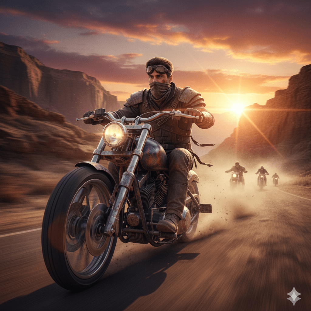 Desert Outlaw Motorcycle Chase
