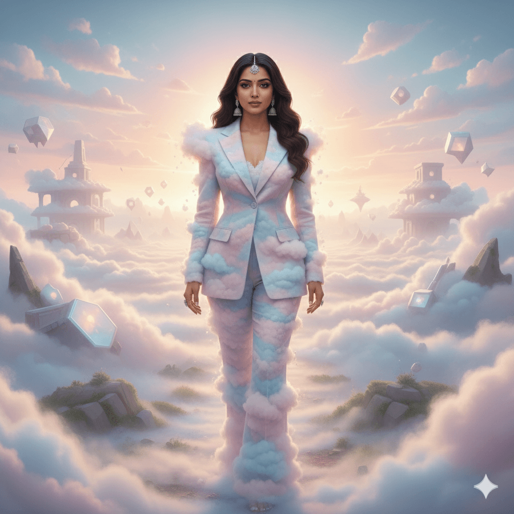 Cloud-Woven Suit Surrealism